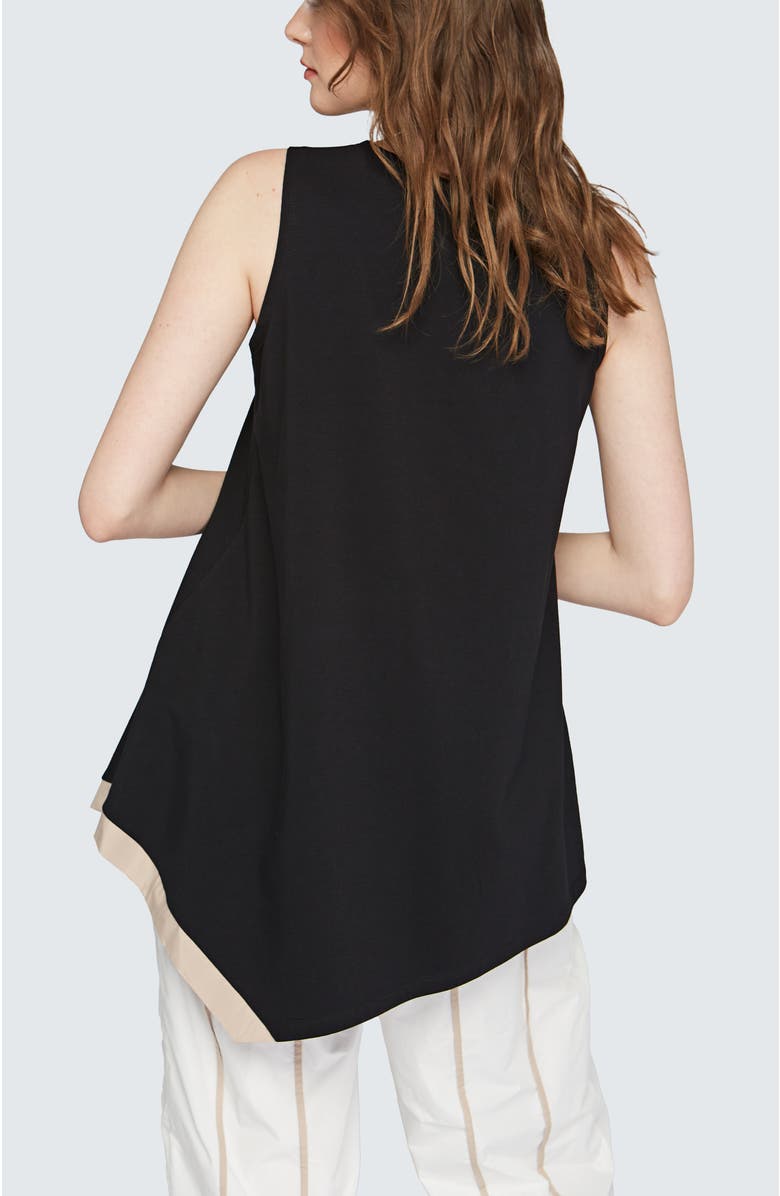LUUKAA Harmony Cotton Jersey Top, Alternate, color, Black