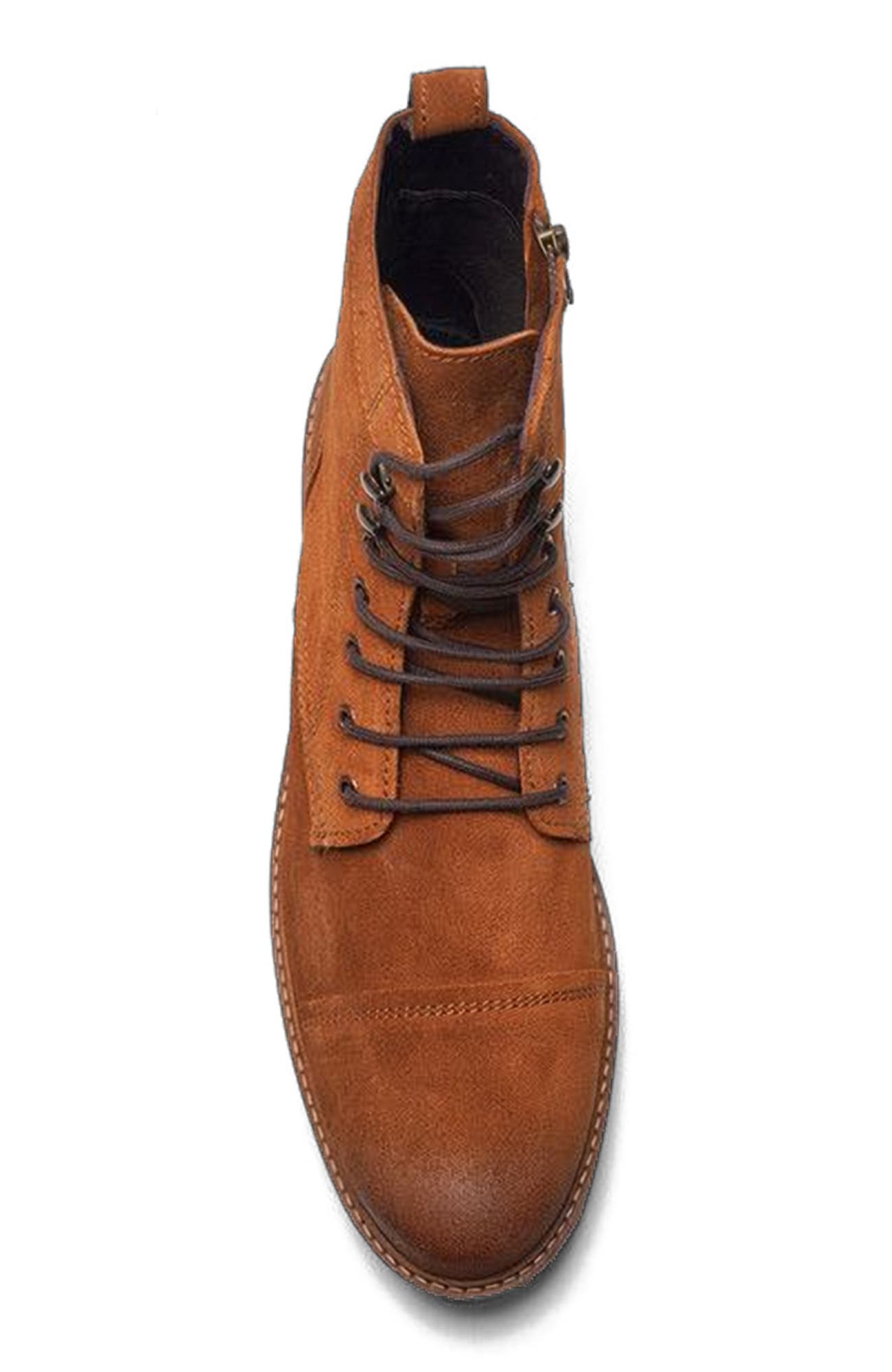Wilder Lace-up Boot, Alternate, color, Cognac Suede