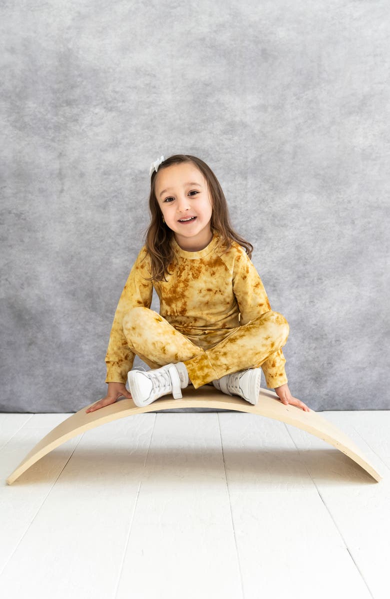 Laree + Co Tie-Dye Jogger Set, Alternate, color, Mustard