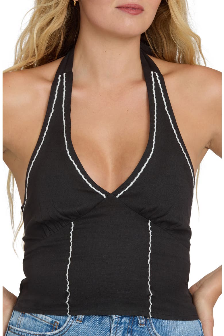 Sunny Sometimes Halter Tank, Alternate, color, BLACK SANDS