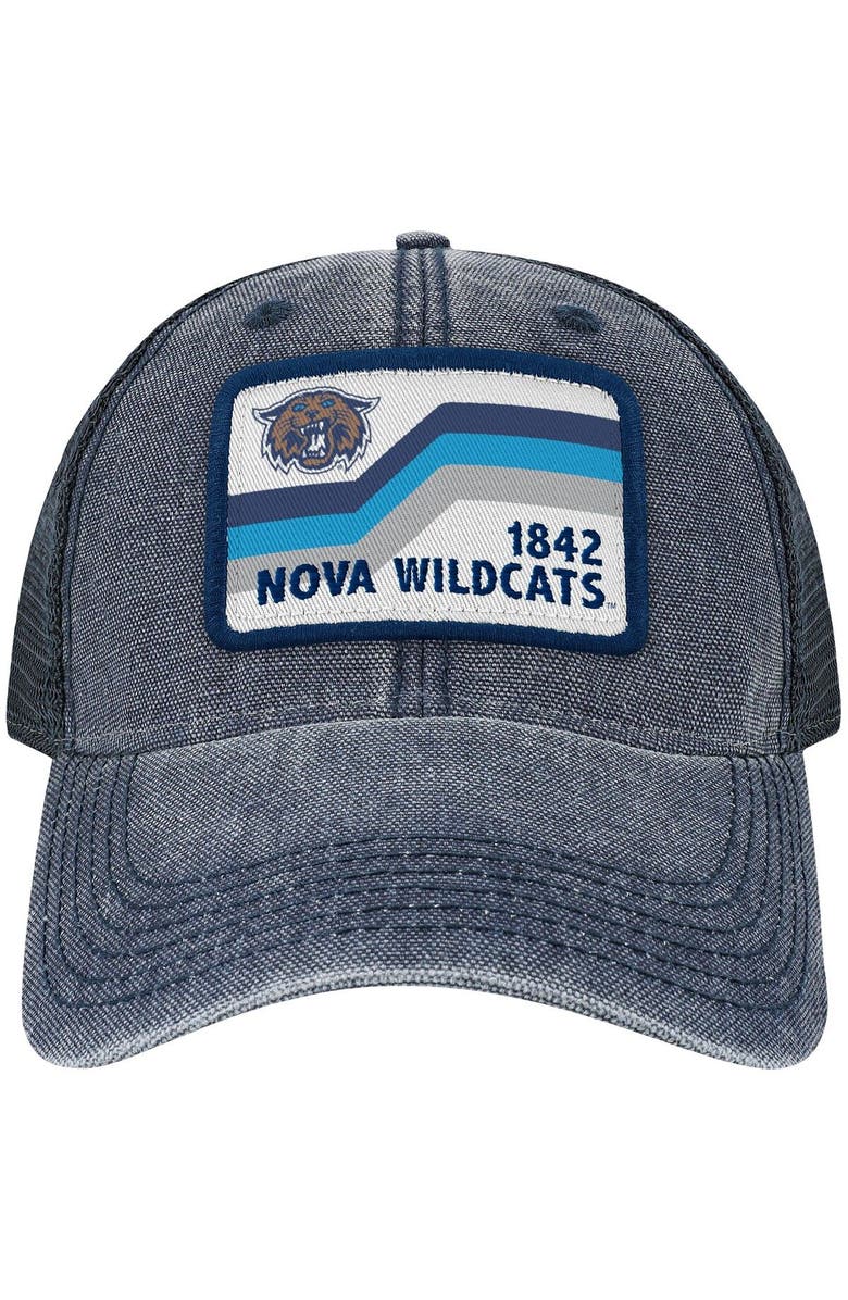 LEGACY ATHLETIC Men's Navy Villanova Wildcats Sun & Bars Dashboard Trucker Snapback Hat, Alternate, color, Navy