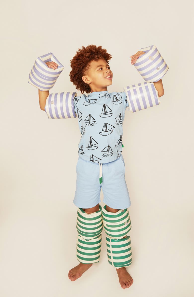 Mon Coeur Kids' Drawstring Sweat Shorts, Alternate, color, Placid Blue