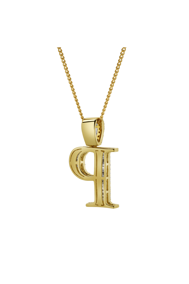 P Initial Diamond Pendant 10K Yellow Gold - 0.77 Carats, Alternate, color, 10K Yellow Gold -