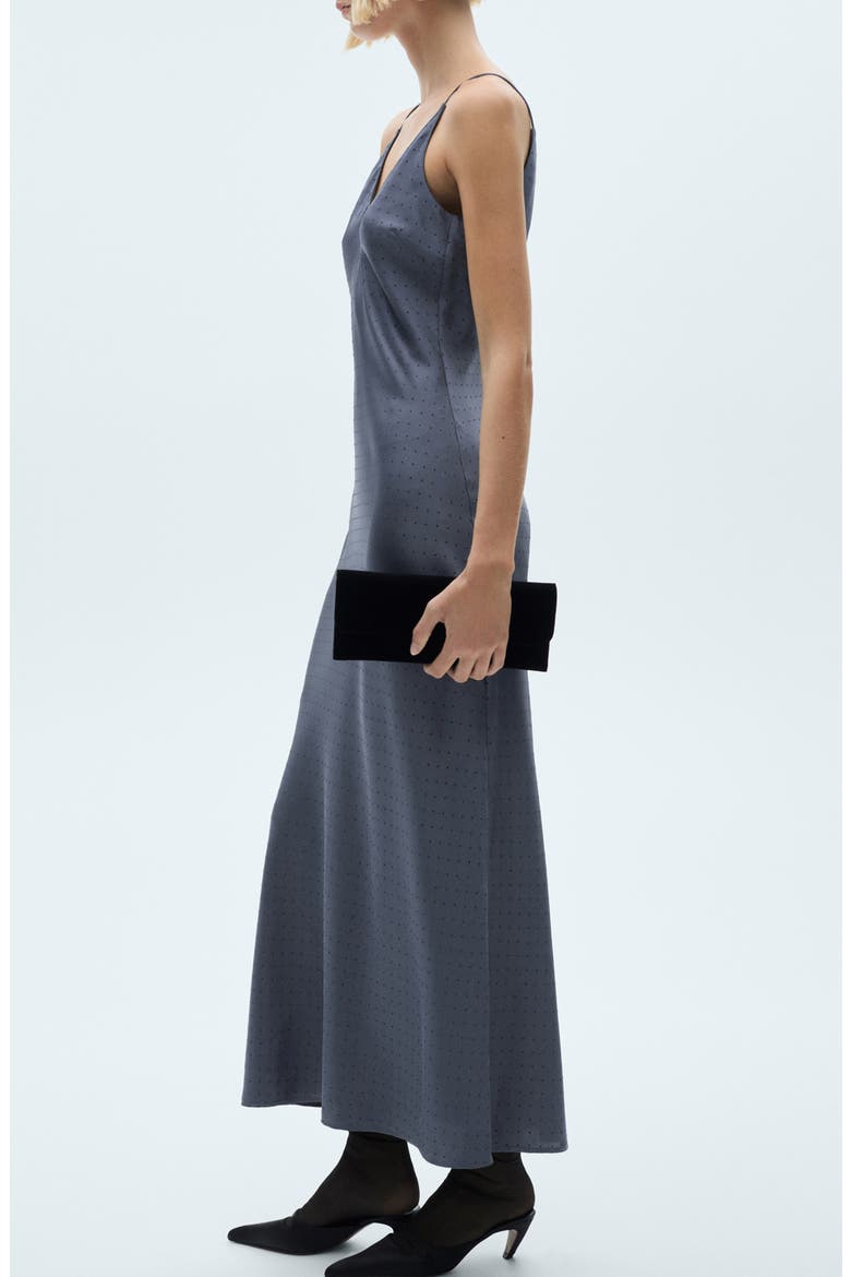 Cross Rhinestone Maxi Slipdress, Alternate, color, DENIM GREY