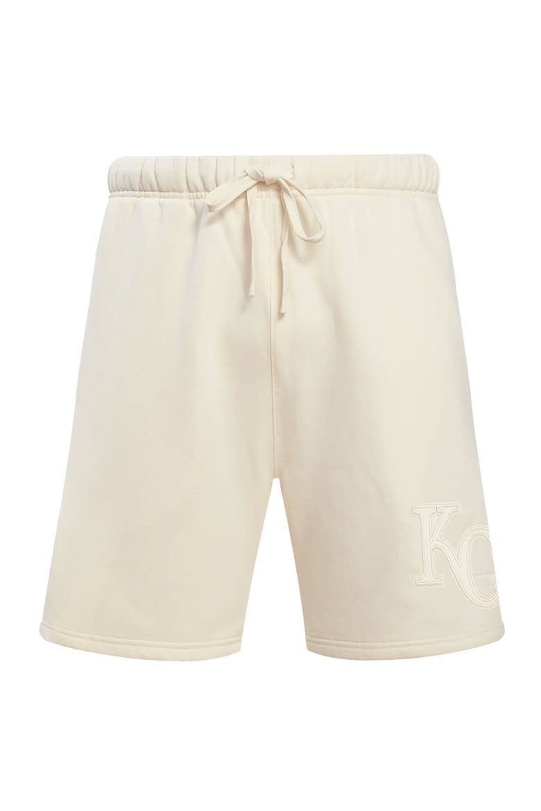 Men's Pro Standard Cream Kansas City Royals Neutral Fleece Shorts, Alternate, color, Cream