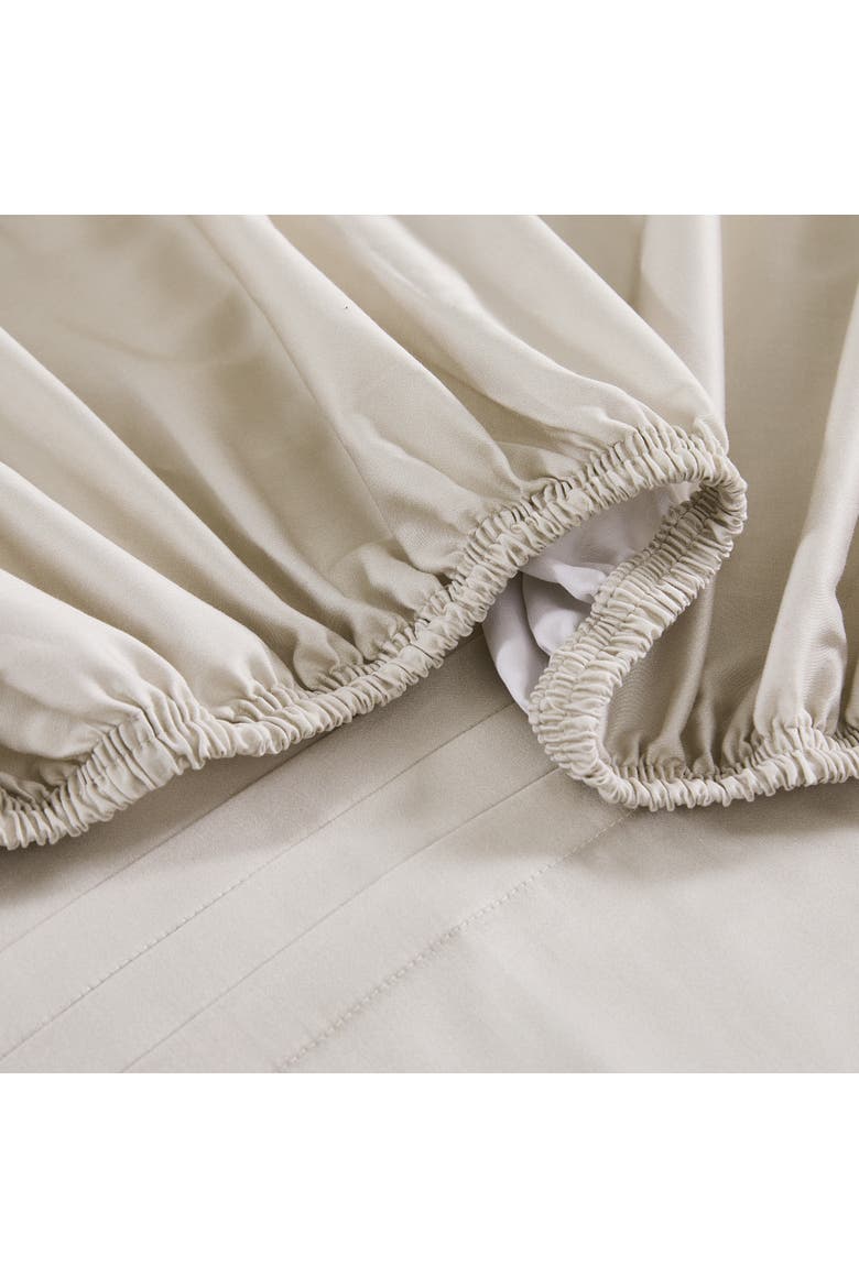Pleat Cotton Sheet Set, Alternate, color, French Oak