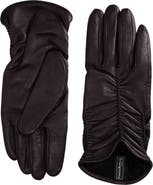 Paula Rowan Renee Ruched Leather Gloves