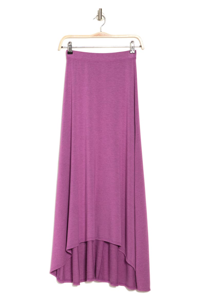 Asymmetric Hi-Low Skirt, Alternate, color, DAHLIA