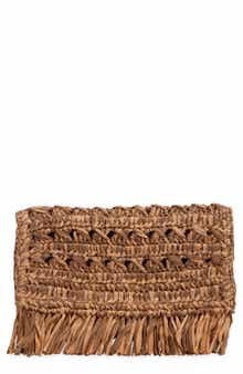 Remi Braided Raffia Clutch