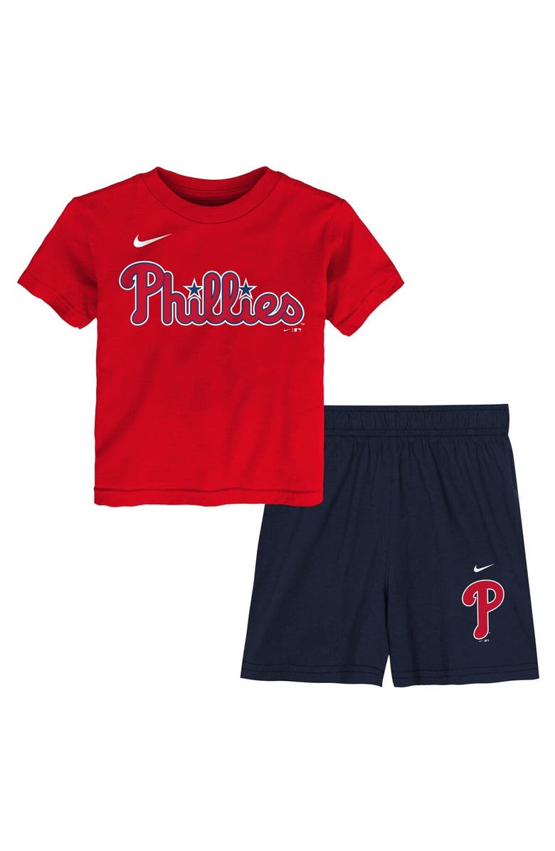 Nike Preschool Nike Philadelphia Phillies 2-Piece T-Shirt & Shorts Set, Main, color, Red