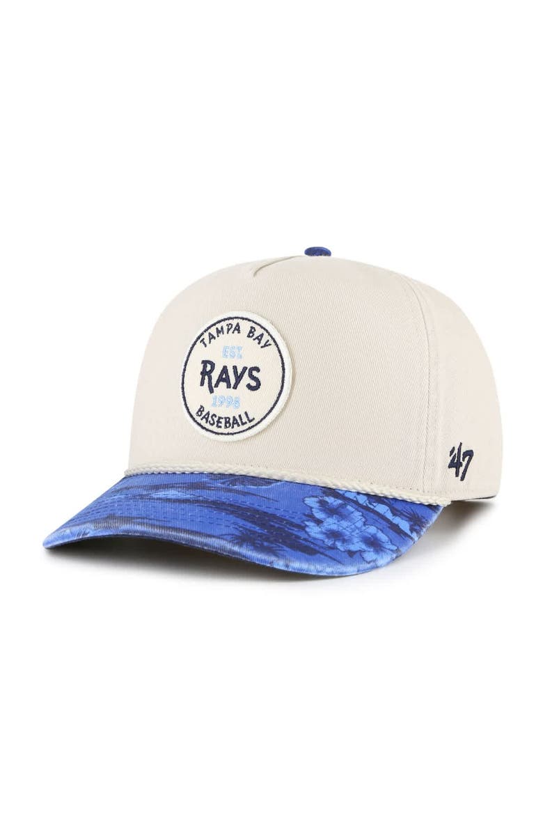 '47 Men's '47 Cream/Navy Tampa Bay Rays Fiji Rope Hitch Adjustable Hat, Main, color, 