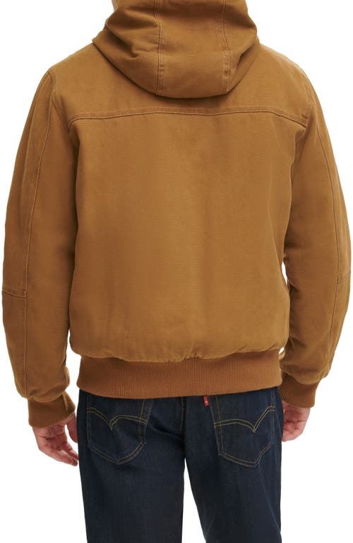 Levi's® Workwear Hooded Bomber In Brown