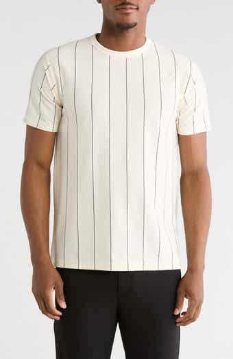DENIM AND FLOWER Heritage Vertical Stripe Crewneck T-Shirt