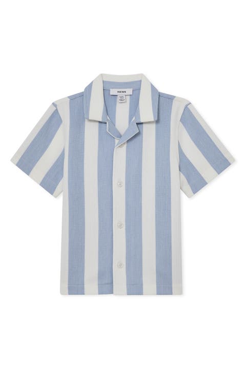 Kids' Dexter Stripe Short Sleeve Camp Shirt (Big Kid)