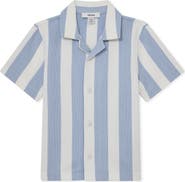 Reiss Kids' Dexter Stripe Short Sleeve Camp Shirt