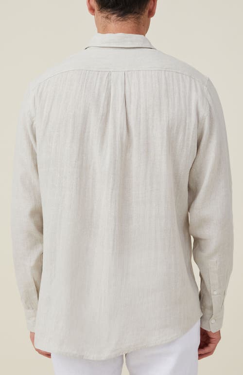 COTTON ON COTTON ON LINEN LONG SLEEVE SHIRT 