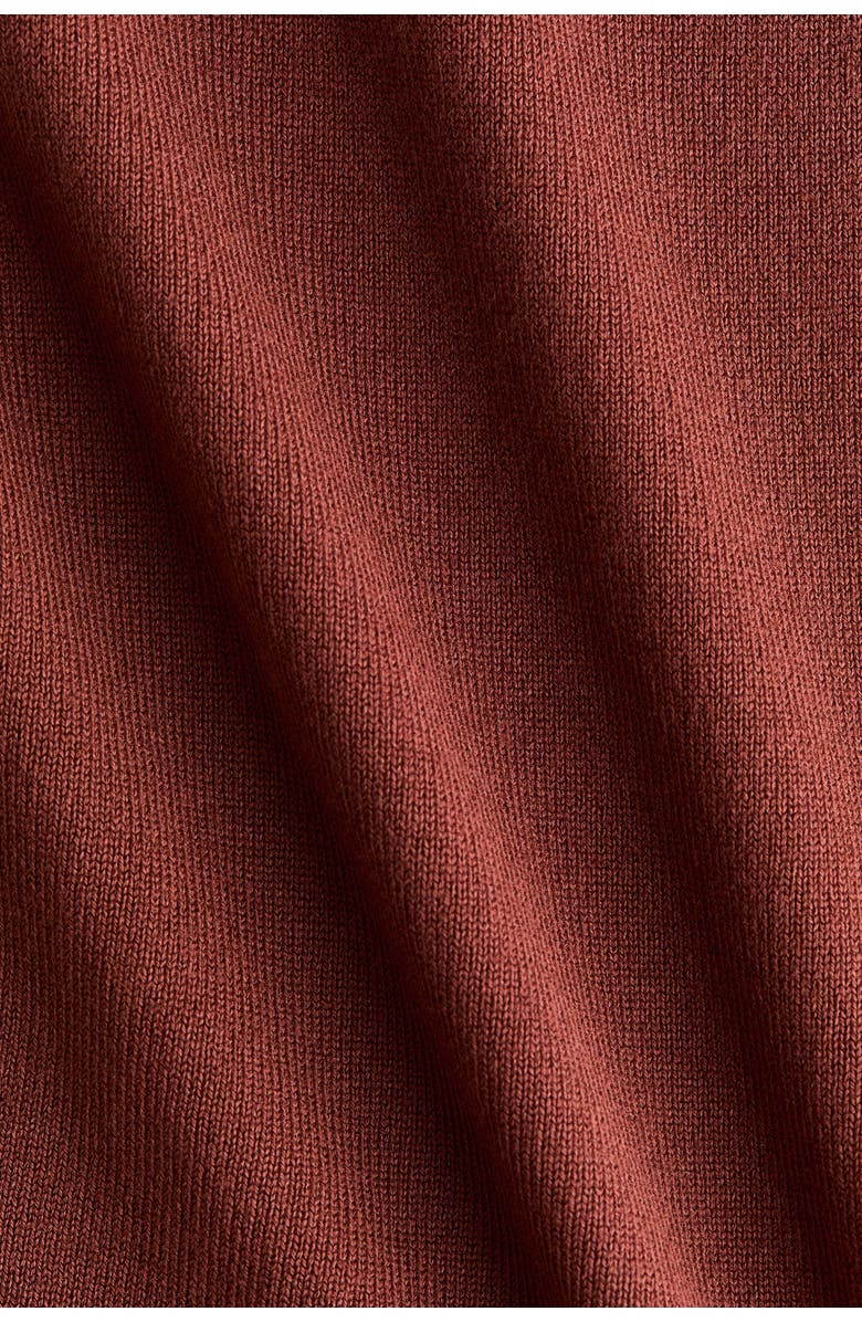 H&M Gathered Cap-sleeved Top, Alternate, color, Rust Brown