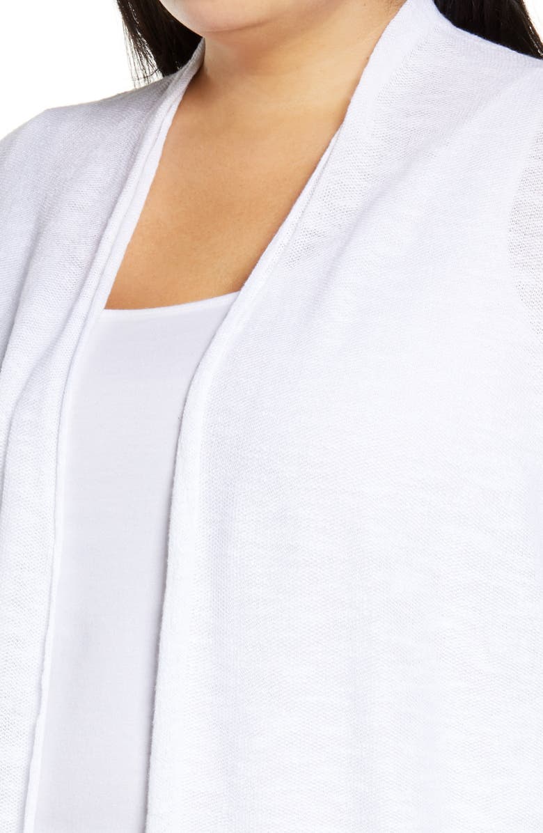 Caslon<sup>®</sup> Linen & Cotton Open Front Cardigan, Alternate, color,