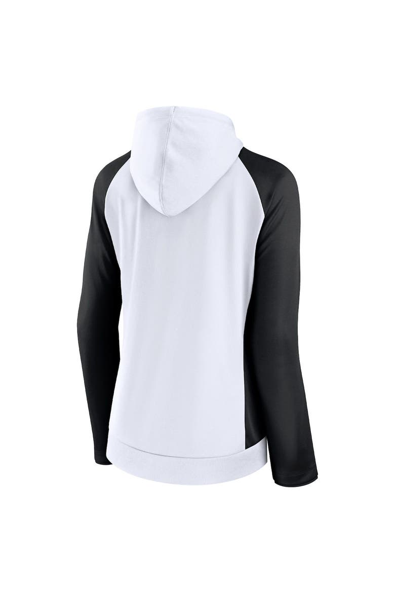 Women's Fanatics Branded White/Black New Orleans Saints End Around Lightweight Raglan Full-Zip Hoodie Jacket, Alternate, color, White