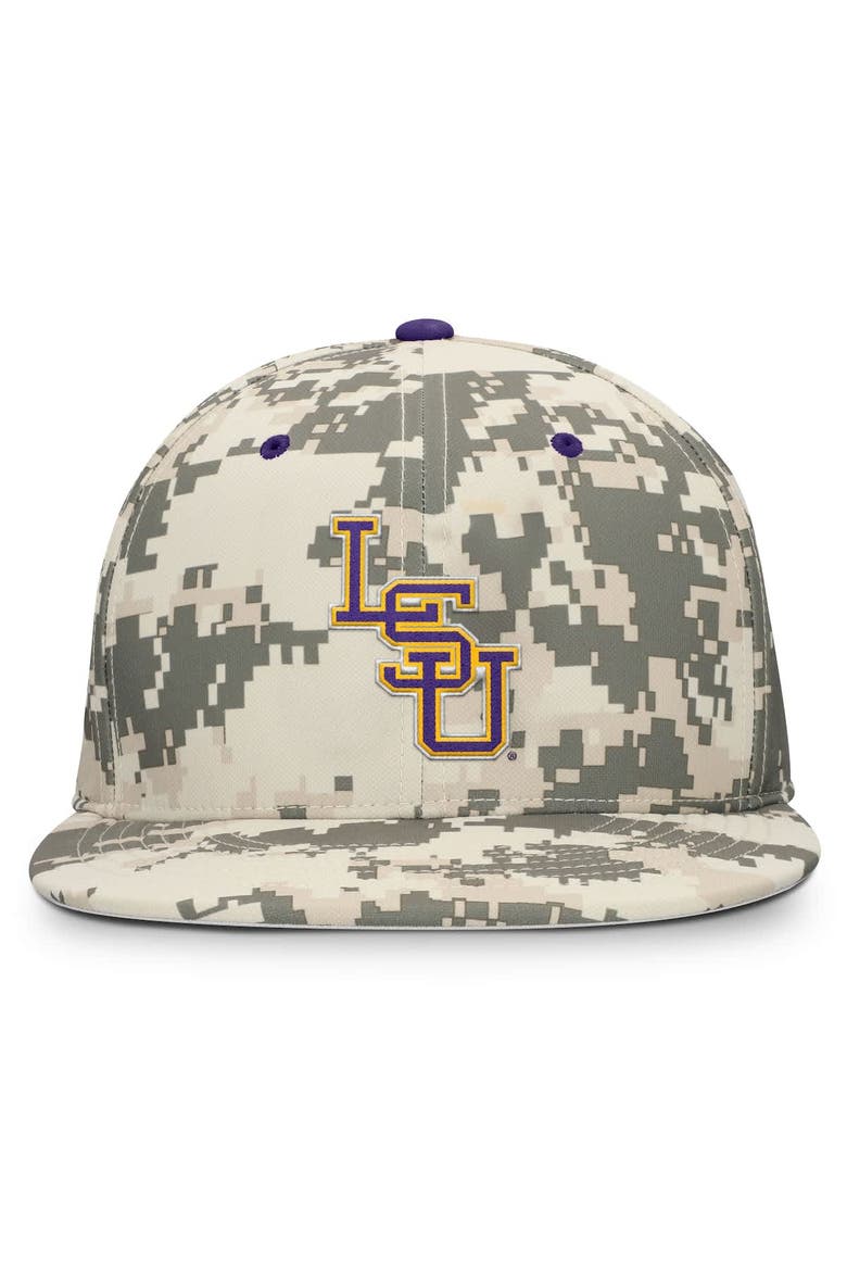 Men's Nike Digital Camo LSU Tigers 2025 Dugout True Performance Fitted Hat, Alternate, color, Camo
