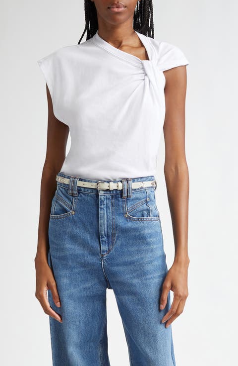 Nayda Asymmetric Cotton Slub Top