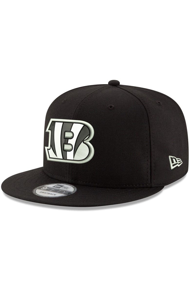 New Era Men's New Era Black Cincinnati Bengals B-Dub 9FIFTY Adjustable Hat, Alternate, color,