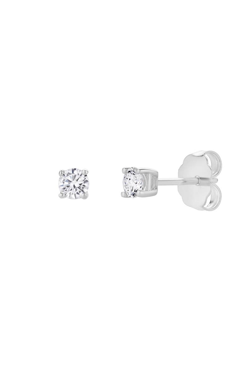 Valeria 0.25 Ct TW Lab Grown Round Diamond Studs 14K Gold Earrings, Alternate, color, 14K White Gold