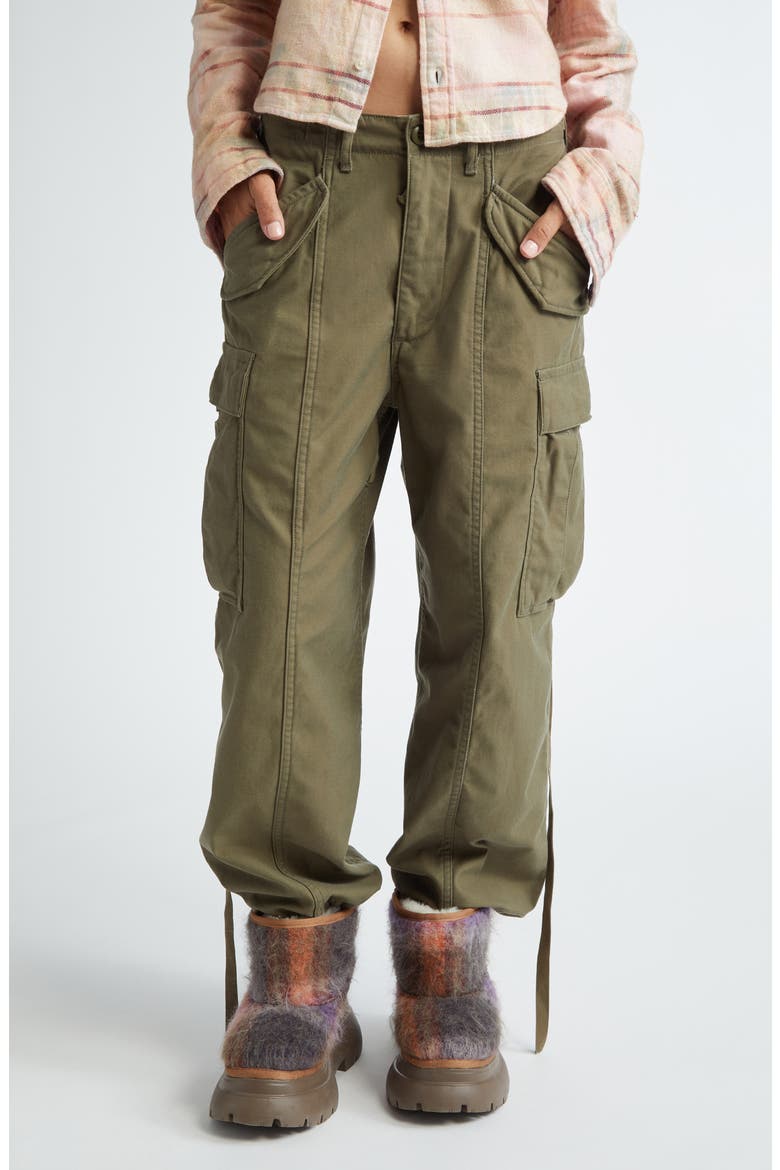 Cotton Twill Parachute Cargo Pants, Main, color, VINTAGE OLIVE DRAB