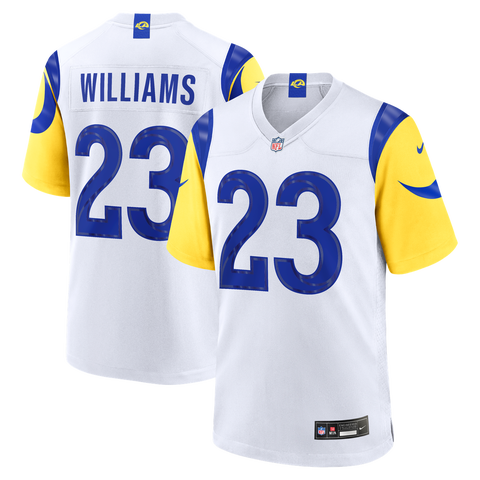 Men's Nike Kyren Williams White Los Angeles Rams White Game Player Jersey