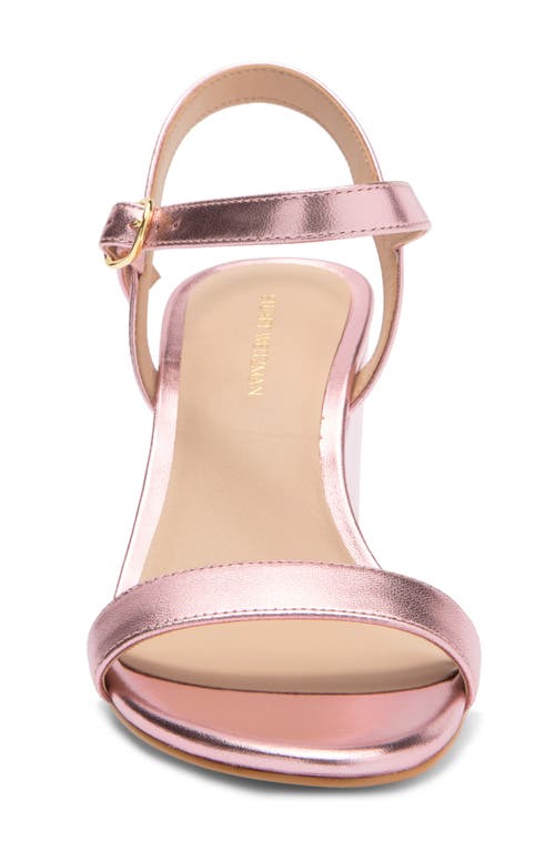 Stuart Weitzman Dancer 75 Leather Wedge Sandal In Cotton Candy