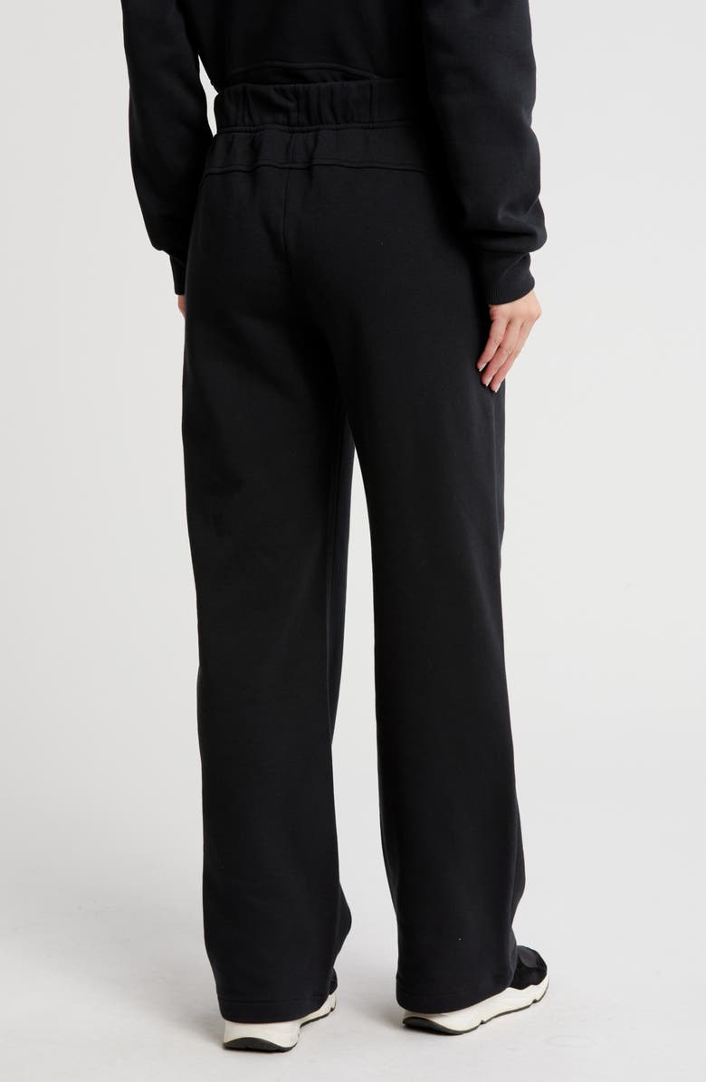 Z by Zella Feather Fleece Straight Leg Sweatpants, Alternate, color, Black