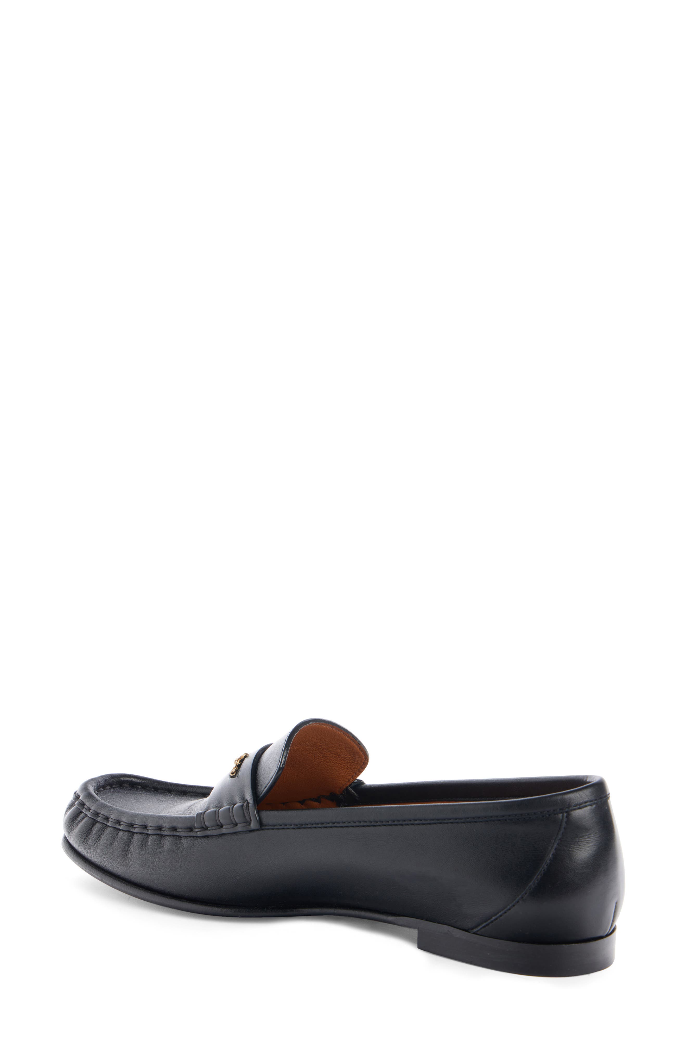 Chloé Logo Penny Loafer, Alternate, color, Black