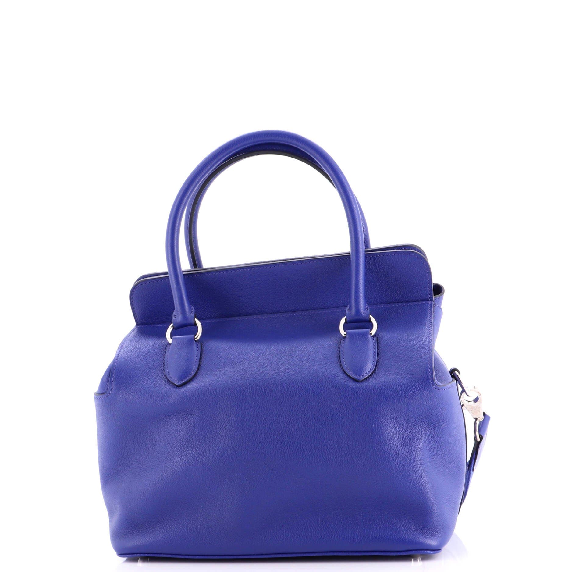 Pre-Owned Hermes Toolbox Bag Evercolor 26, Alternate, color, Bleu Electrique