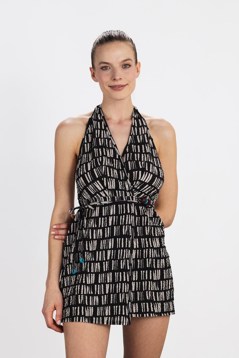 Cappadocia Mini Dress, Alternate, color, Black