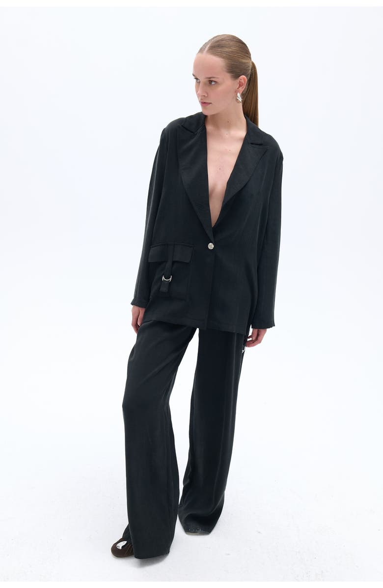 Nocturne Double-Breasted Jacket with Accessory Belt Detail, Alternate, color,