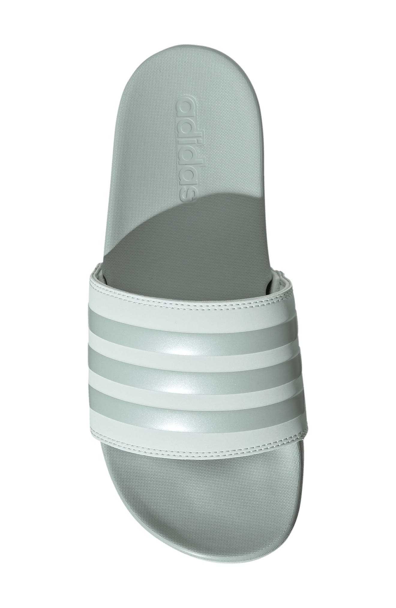 Adilette Comfort Slide Sandal, Alternate, color, JADE/ GREEN MET./ JADE
