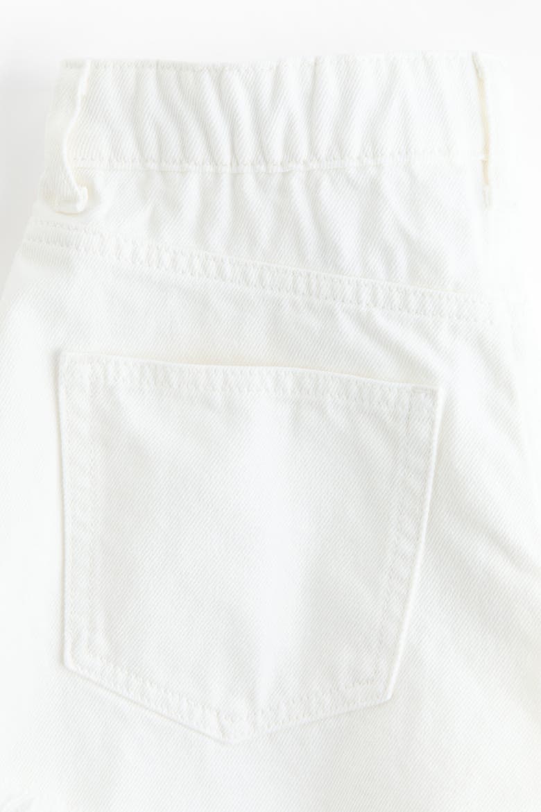 Frayed Denim Shorts, Alternate, color, Cream