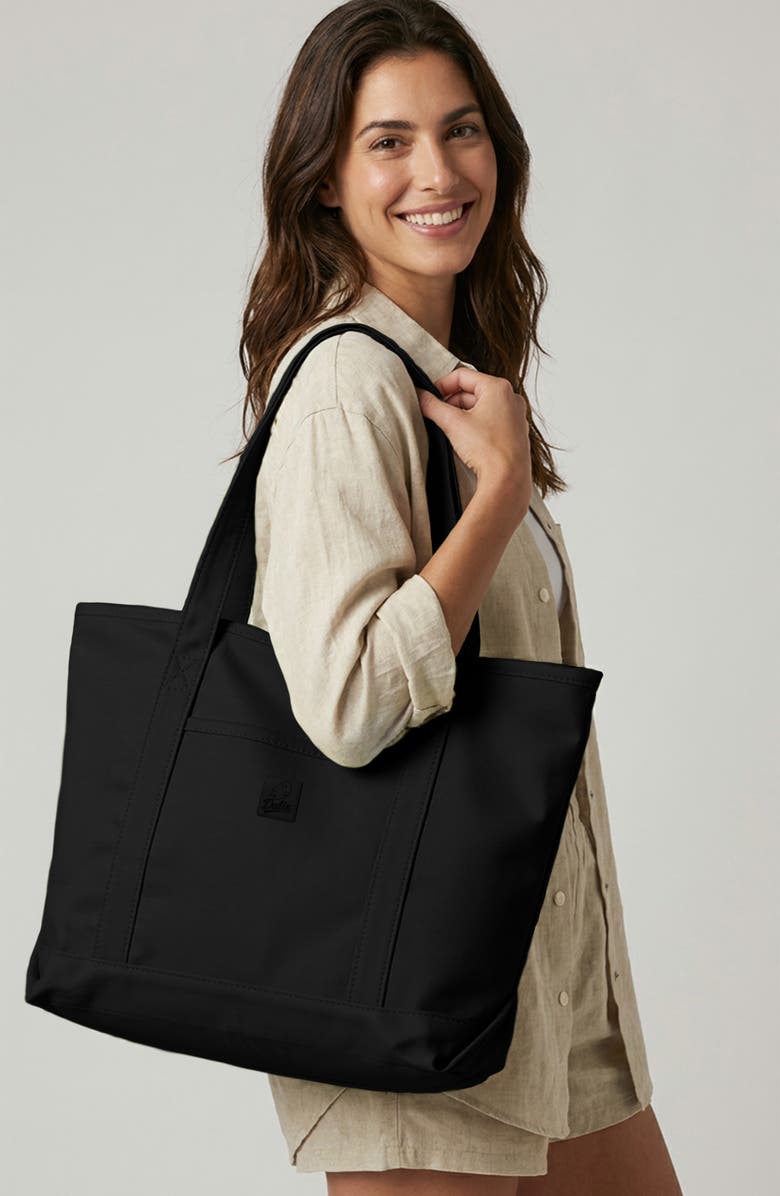 Dalix Ghost 23" Carryall Canvas Tote Bag, Alternate, color, Black