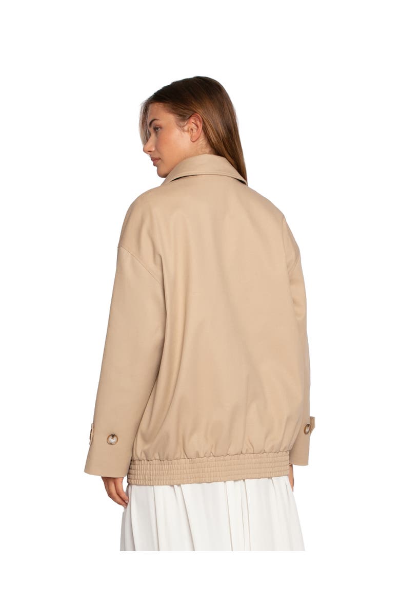 Weekend Trench Bomber Jacket, Alternate, color, Light Beige
