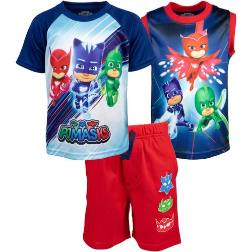 PJ MASKS 3pc Tank Top, Tee & Shorts Set in Multicolor  product
