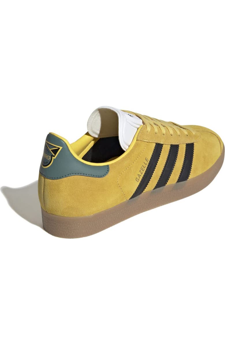 adidas Originals Men's adidas Originals Yellow Jamaica National Team Lifestyler Gazelle Shoes, Alternate, color,