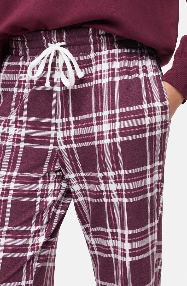 Wildfox Carbs Charlie Plaid Pajamas, Alternate, color, Fig