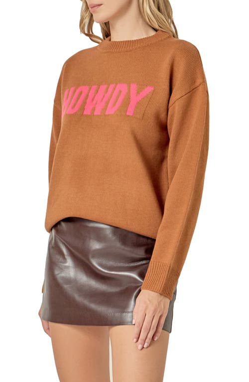 English Factory Statement Sweater In Brown