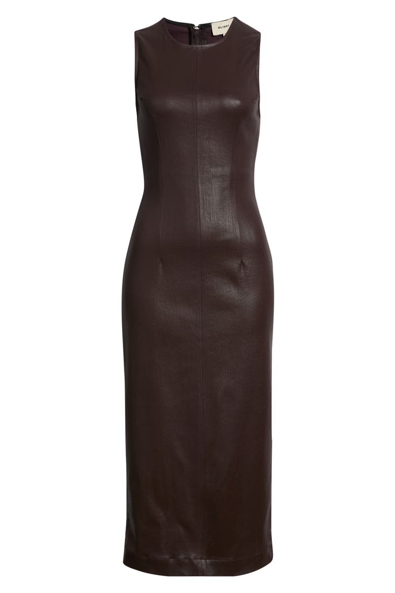 Esme Coated Midi Dress, Alternate, color, BRAMBLE COATED