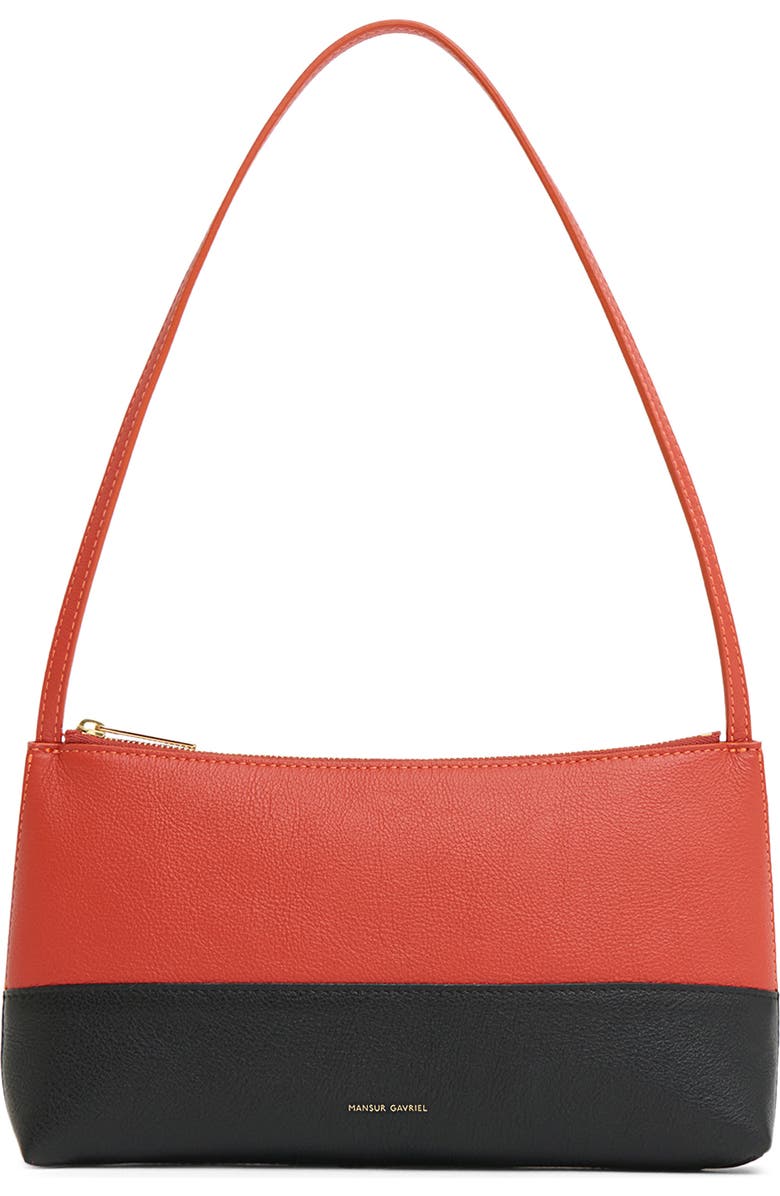 Mansur Gavriel Gaia Shoulder Bag, Main, color, Pomodoro/ Black