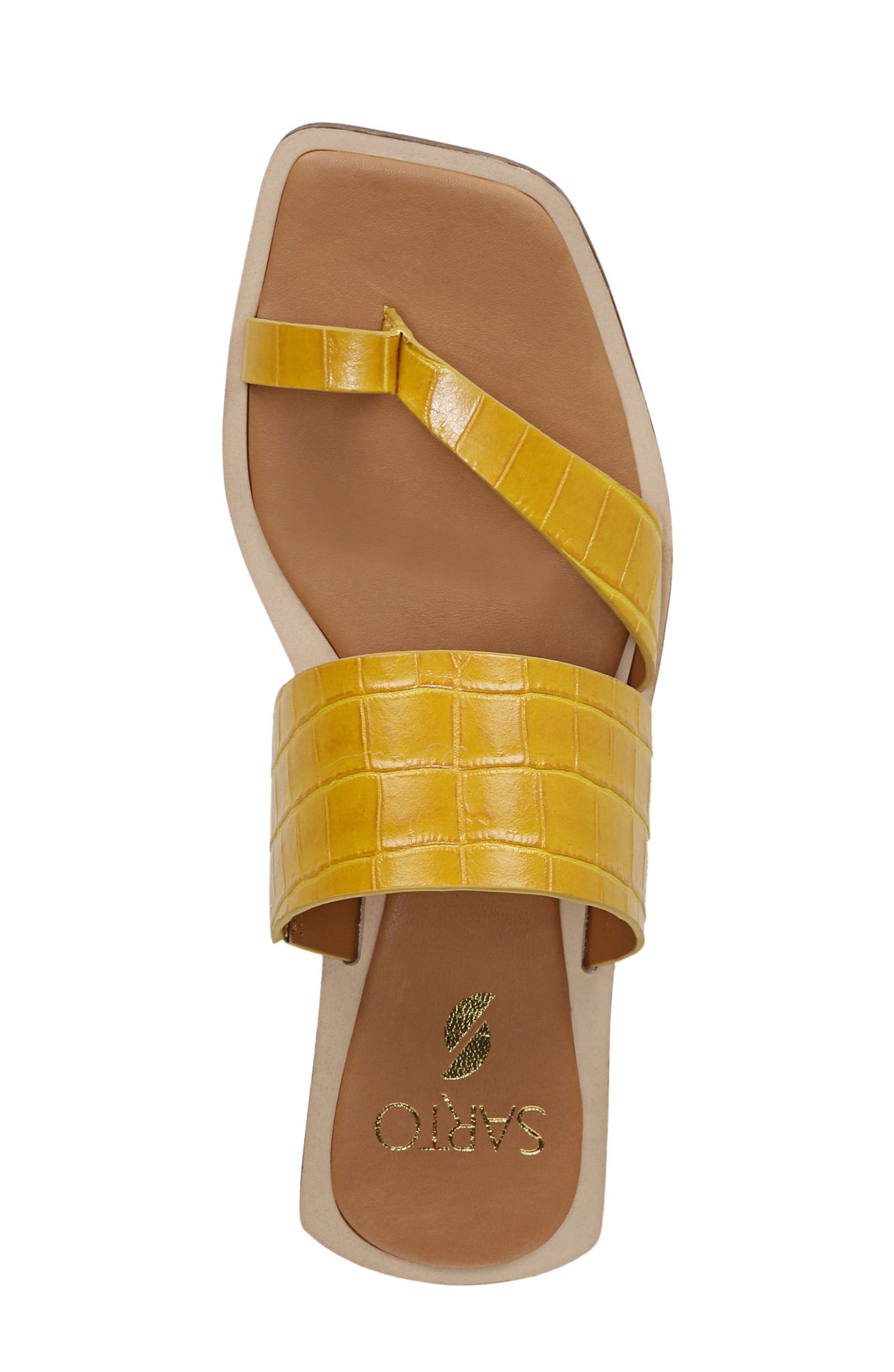 Ediana Slide Sandal, Alternate, color, YELLOW LEATHER