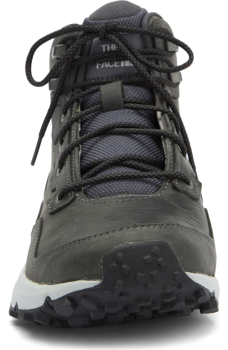 The North Face Vals II Mid Leather Waterproof Hiking Boot, Alternate, color, Vanadis Grey/ Tnf Black