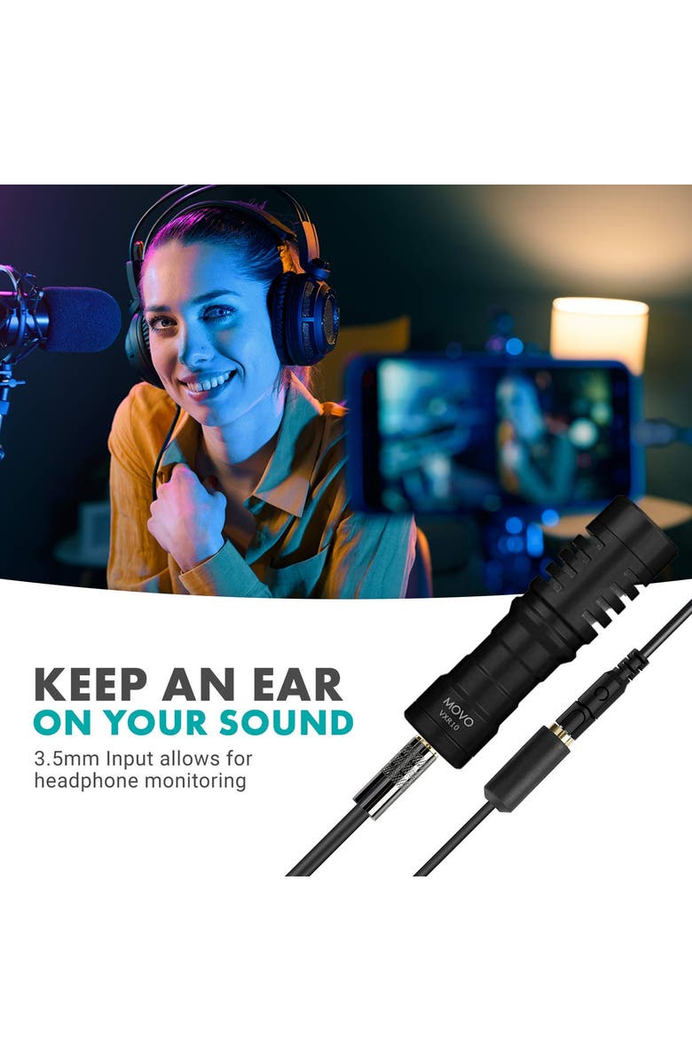 MOVO MV-RC300 Line to Microphone Attenuator Cable for DSLRs, Alternate, color, Black