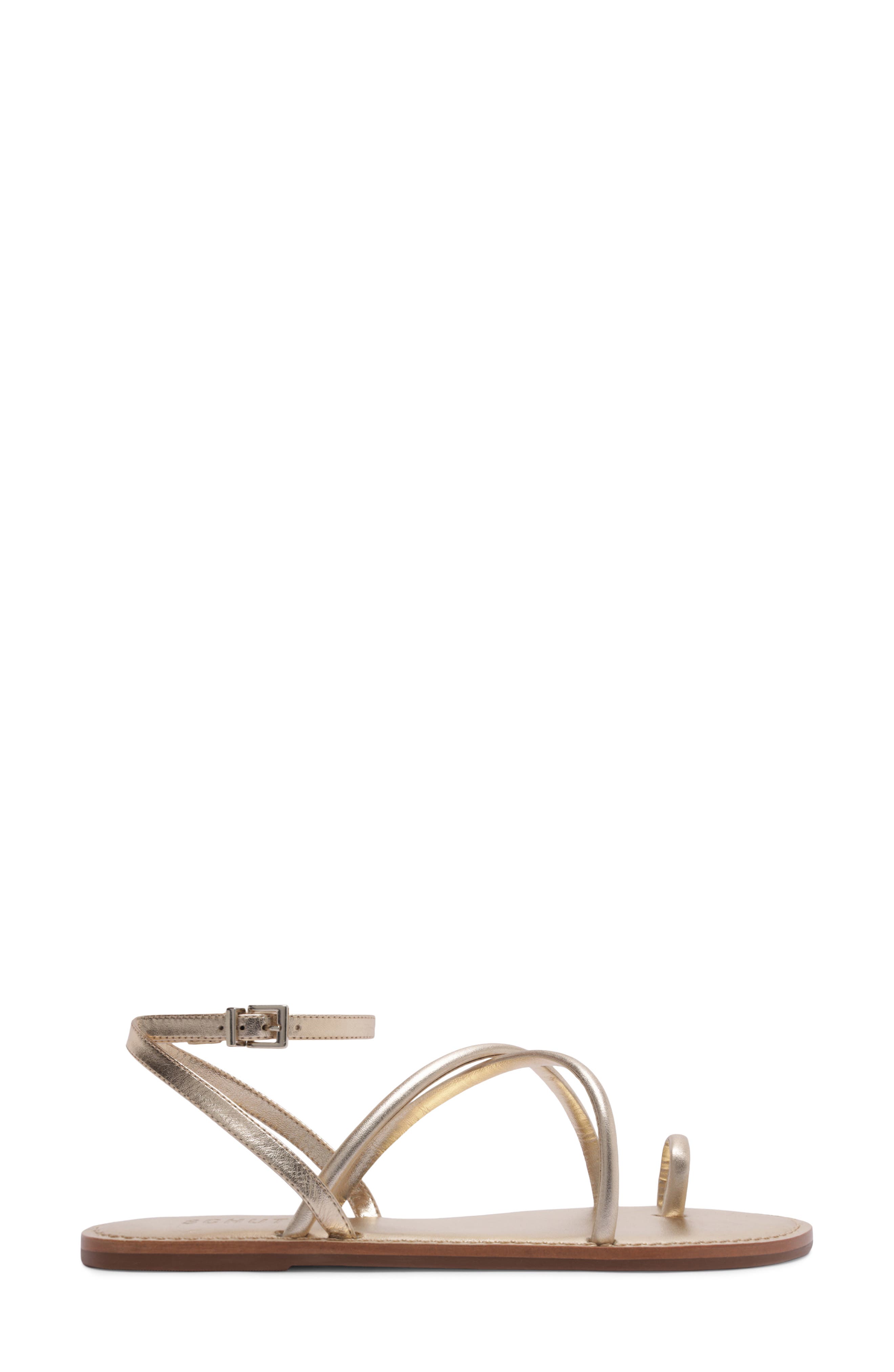 Valeria Toe Loop Ankle Strap Sandal, Alternate, color, PRATA/ PLATINA