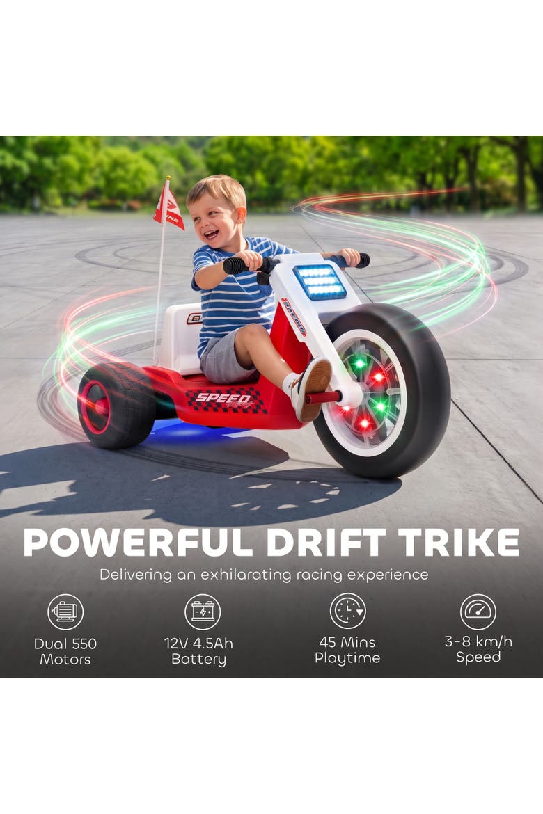Electric Tricycle Ride On, Alternate, color, Red